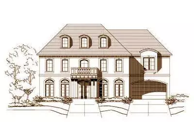 Traditional house plans 19-920 - front exterior, 5,883 sq ft, 6 bed, 5 bath house plans | Monster House Plans