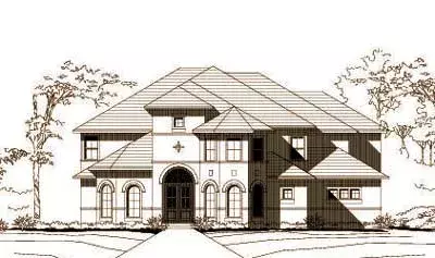 Traditional house plans 19-939 - front exterior, 6,601 sq ft, 6 bed, 3 bath house plans | Monster House Plans