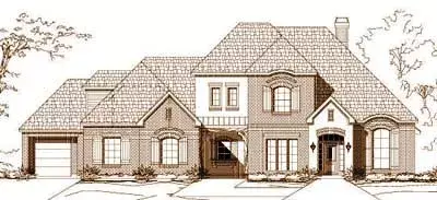 French Country house plans 19-951 - front exterior, 3,932 sq ft, 4 bed, 3 bath house plans | Monster House Plans