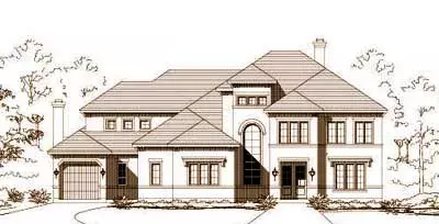 Mediterranean house plans 19-955 - front exterior, 4,873 sq ft, 4 bed, 3 bath house plans | Monster House Plans