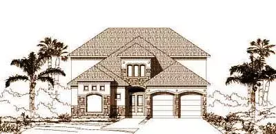 European house plans 19-960 - front exterior, 4,148 sq ft, 4 bed, 4 bath house plans | Monster House Plans