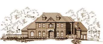 Traditional house plans 19-962 - front exterior, 6,463 sq ft, 4 bed, 4 bath house plans | Monster House Plans