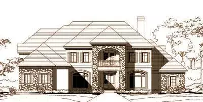 French Country house plans 19-965 - front exterior, 4,722 sq ft, 0 bed, 4 bath house plans | Monster House Plans