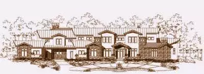 Tuscan house plans 19-970 - front exterior, 9,771 sq ft, 5 bed, 6 bath house plans | Monster House Plans