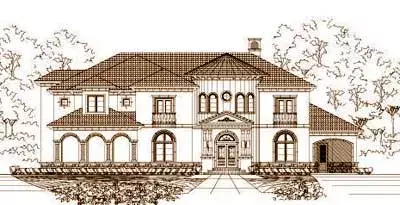 Mediterranean house plans 19-973 - front exterior, 7,471 sq ft, 6 bed, 6 bath house plans | Monster House Plans