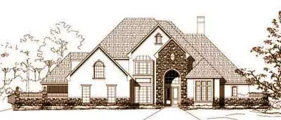 Traditional house plans 19-976 - front exterior, 5,527 sq ft, 4 bed, 4 bath house plans | Monster House Plans