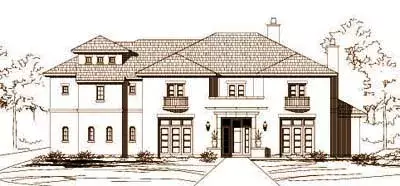 Mediterranean house plans 19-988 - front exterior, 7,823 sq ft, 4 bed, 4 bath house plans | Monster House Plans