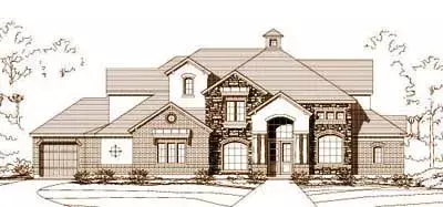 European house plans 19-991 - front exterior, 5,003 sq ft, 4 bed, 2 bath house plans | Monster House Plans