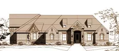 French Country house plans 19-996 - front exterior, 3,055 sq ft, 4 bed, 3 bath house plans | Monster House Plans