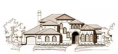 Mediterranean house plans 19-998 - front exterior, 4,955 sq ft, 4 bed, 3 bath house plans | Monster House Plans