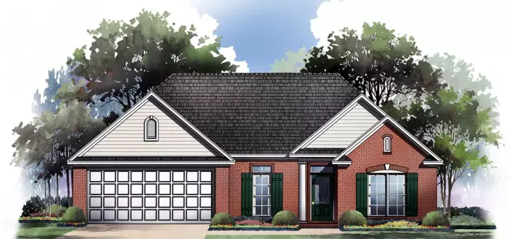 Traditional house plans 2-147 - front exterior, 1,603 sq ft, 3 bed, 2 bath house plans | Monster House Plans