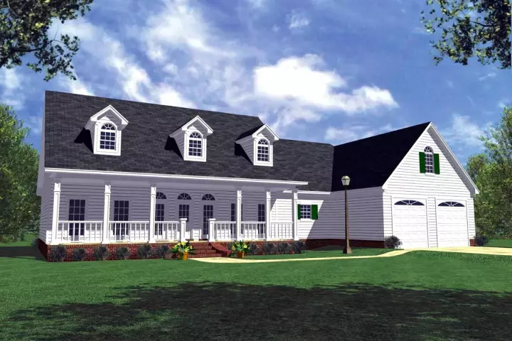 Southern house plans 2-168 - front exterior, 1,799 sq ft, 3 bed, 2 bath house plans | Monster House Plans