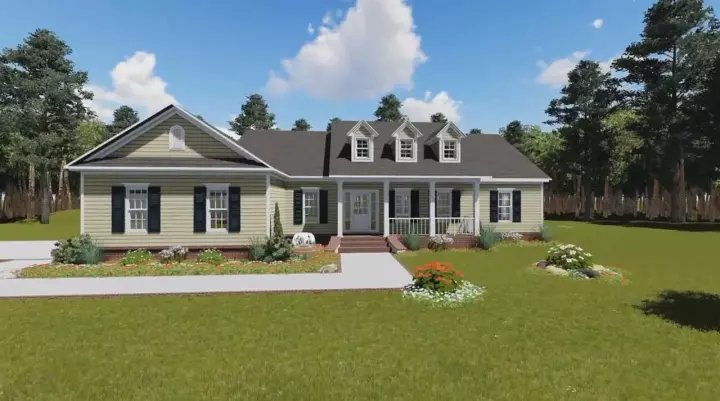 Southern house plans 2-175 - front exterior, 1,800 sq ft, 3 bed, 3 bath house plans | Monster House Plans