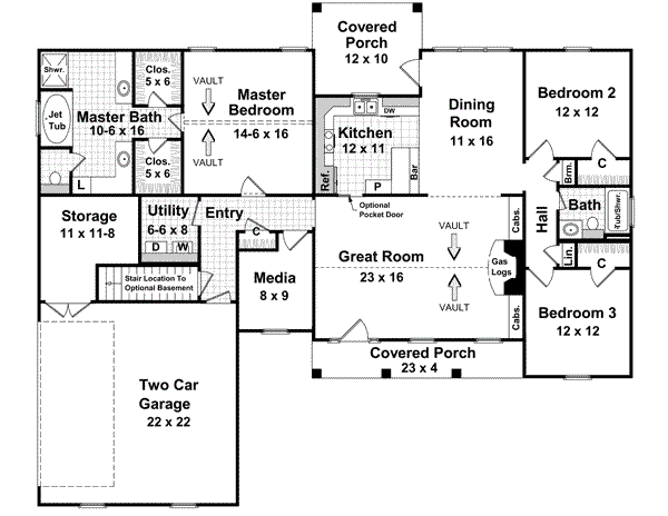 Country Style Floor Plans 2-178