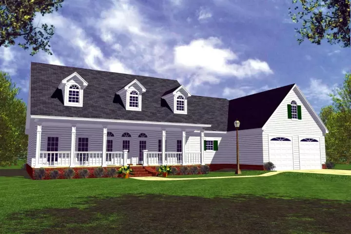 Southern house plans 2-182 - front exterior, 1,852 sq ft, 3 bed, 2 bath house plans | Monster House Plans