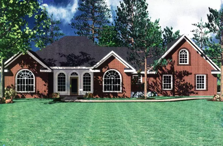 Southern house plans 2-183 - front exterior, 1,855 sq ft, 3 bed, 2 bath house plans | Monster House Plans