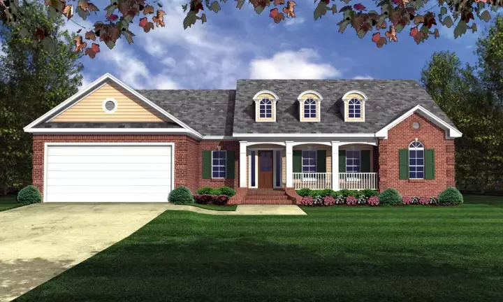 Southern house plans 2-184 - front exterior, 1,865 sq ft, 3 bed, 2 bath house plans | Monster House Plans