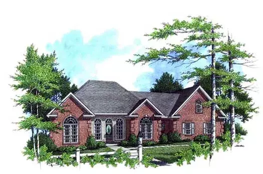 European house plans 2-217 - front exterior, 2,024 sq ft, 3 bed, 2 bath house plans | Monster House Plans