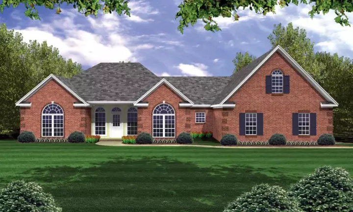 European house plans 2-235 - front exterior, 2,251 sq ft, 3 bed, 2 bath house plans | Monster House Plans