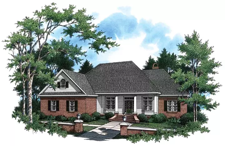 Country house plans 2-237 - front exterior, 2,307 sq ft, 3 bed, 2 bath house plans | Monster House Plans