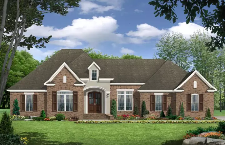 Traditional house plans 2-240 - front exterior, 2,389 sq ft, 3 bed, 2 bath house plans | Monster House Plans