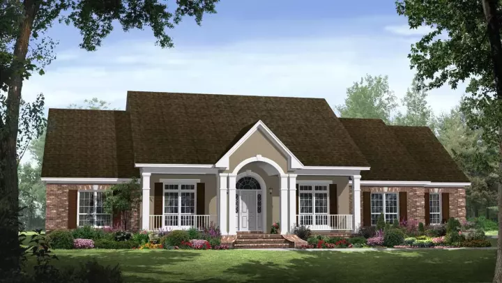 Southern house plans 2-251 - front exterior, 2,750 sq ft, 4 bed, 3 bath house plans | Monster House Plans