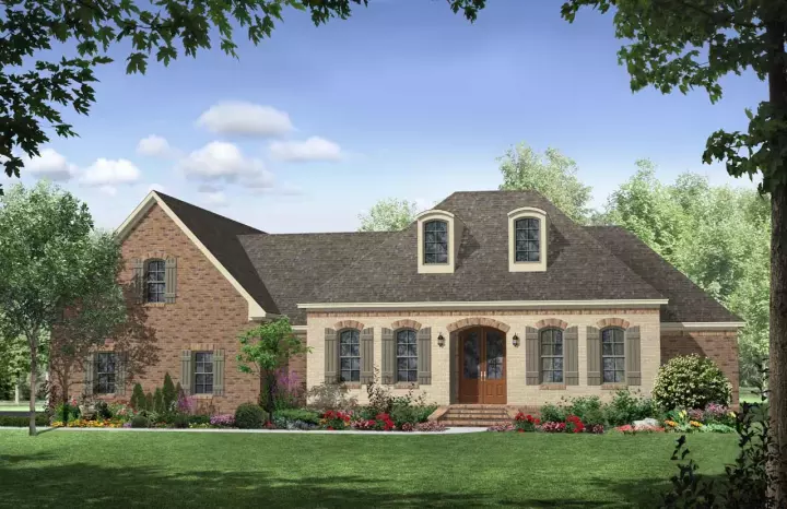French Country house plans 2-255 - front exterior, 2,851 sq ft, 4 bed, 3 bath house plans | Monster House Plans