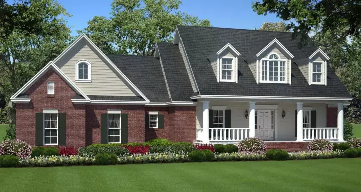 Southern house plans 2-265 - front exterior, 1,635 sq ft, 3 bed, 2 bath house plans | Monster House Plans