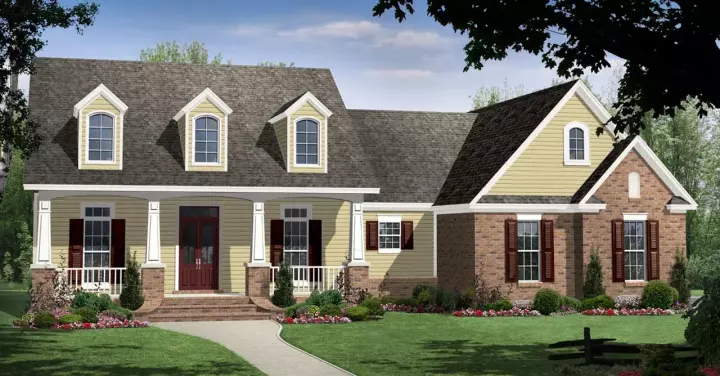 Country house plans 2-289 - front exterior, 2,516 sq ft, 4 bed, 3 bath house plans | Monster House Plans