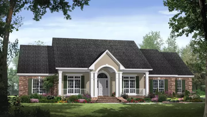 Southern house plans 2-290 - front exterior, 2,769 sq ft, 4 bed, 3 bath house plans | Monster House Plans