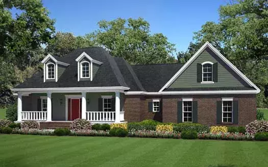 Southern house plans 2-329 - front exterior, 1,925 sq ft, 3 bed, 2 bath house plans | Monster House Plans