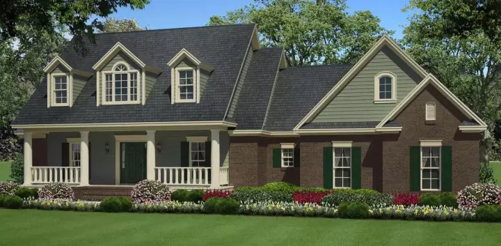 Country house plans 2-338 - front exterior, 1,934 sq ft, 3 bed, 2 bath house plans | Monster House Plans