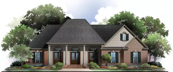 Southern house plans 2-351 - front exterior, 2,100 sq ft, 3 bed, 2 bath house plans | Monster House Plans