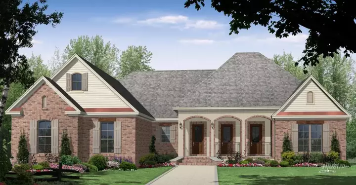 European house plans 2-352 - front exterior, 2,216 sq ft, 3 bed, 2 bath house plans | Monster House Plans