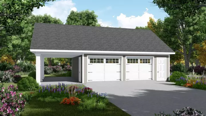 Country house plans 2-368 - front exterior, 1,040 sq ft, 0 bed, 0 bath house plans | Monster House Plans