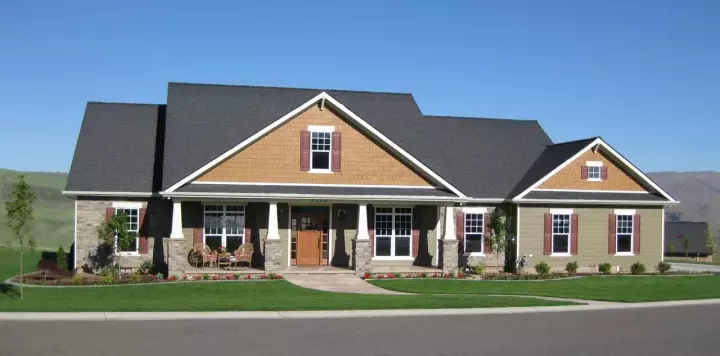Craftsman house plans 2-375 - front exterior, 2,789 sq ft, 4 bed, 3 bath house plans | Monster House Plans