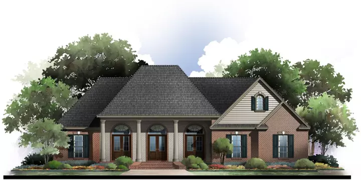 Southern house plans 2-398 - front exterior, 2,117 sq ft, 3 bed, 2 bath house plans | Monster House Plans