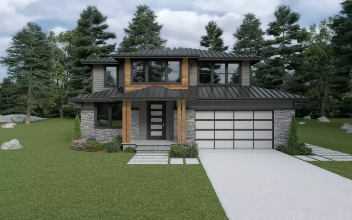 Contemporary house plans 20-152 - front exterior, 2,665 sq ft, 3 bed, 2 bath house plans | Monster House Plans