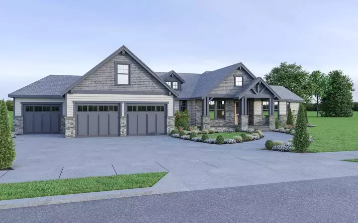 Northwest house plans 20-167 - front exterior, 2,546 sq ft, 3 bed, 2 bath house plans | Monster House Plans