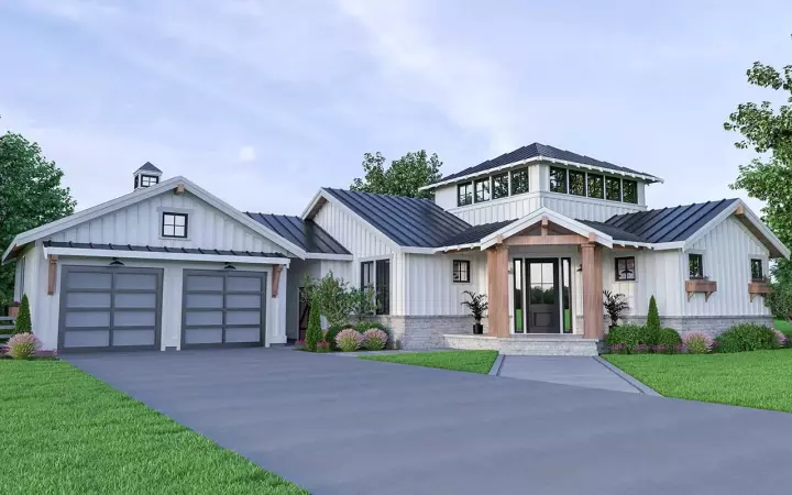 Coastal house plans 20-184 - front exterior, 2,232 sq ft, 3 bed, 3 bath house plans | Monster House Plans