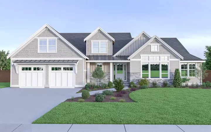 Craftsman house plans 20-186 - front exterior, 2,769 sq ft, 4 bed, 2 bath house plans | Monster House Plans
