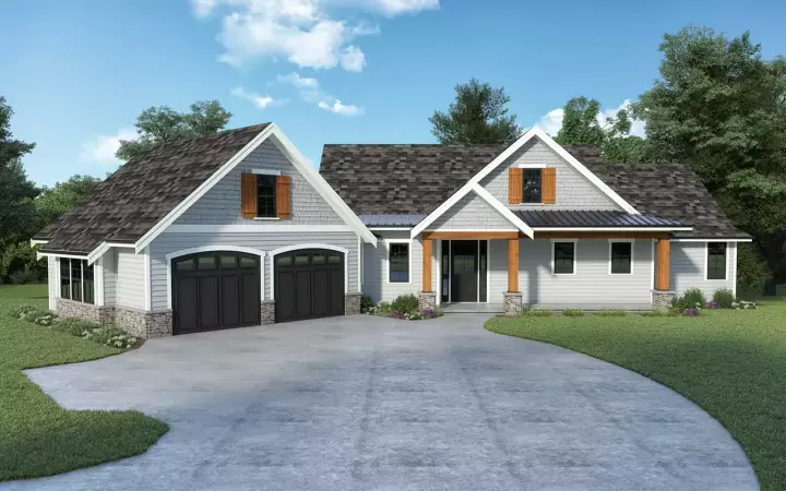Craftsman house plans 20-204 - front exterior, 3,248 sq ft, 3 bed, 2 bath house plans | Monster House Plans