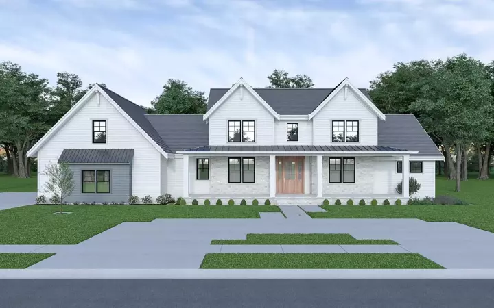 Modern Farmhouse house plans 20-210 - front exterior, 3,075 sq ft, 4 bed, 3 bath house plans | Monster House Plans
