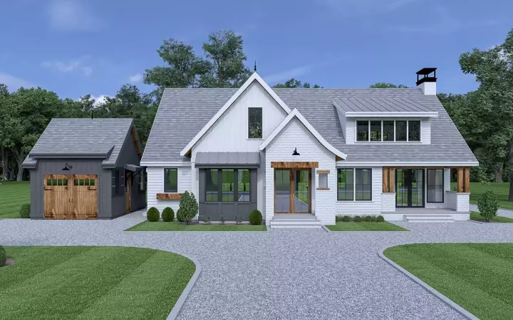 Cottage house plans 20-213 - front exterior, 2,851 sq ft, 4 bed, 3 bath house plans | Monster House Plans