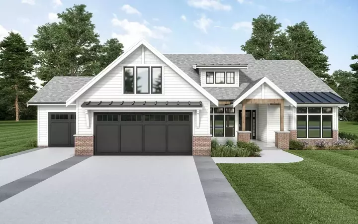 Modern Farmhouse house plans 20-231 - front exterior, 3,049 sq ft, 3 bed, 2 bath house plans | Monster House Plans