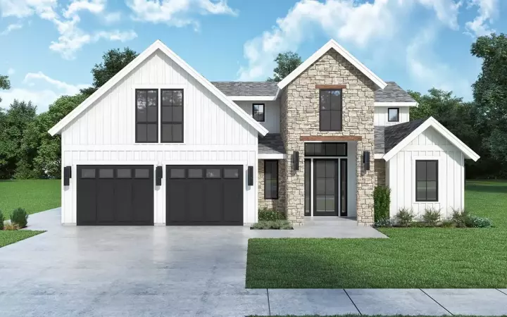 Modern Farmhouse house plans 20-236 - front exterior, 3,168 sq ft, 3 bed, 3 bath house plans | Monster House Plans