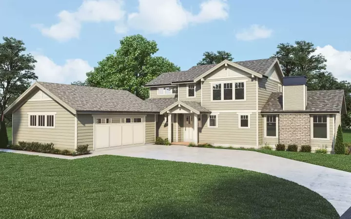 Craftsman house plans 20-244 - front exterior, 2,505 sq ft, 3 bed, 2 bath house plans | Monster House Plans