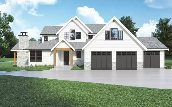 Modern Farmhouse house plans 20-245 - front exterior, 2,942 sq ft, 4 bed, 3 bath house plans | Monster House Plans