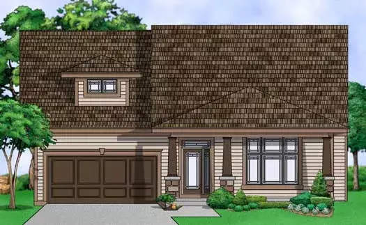 Traditional house plans 21-1008 - front exterior, 1,530 sq ft, 3 bed, 2 bath house plans | Monster House Plans