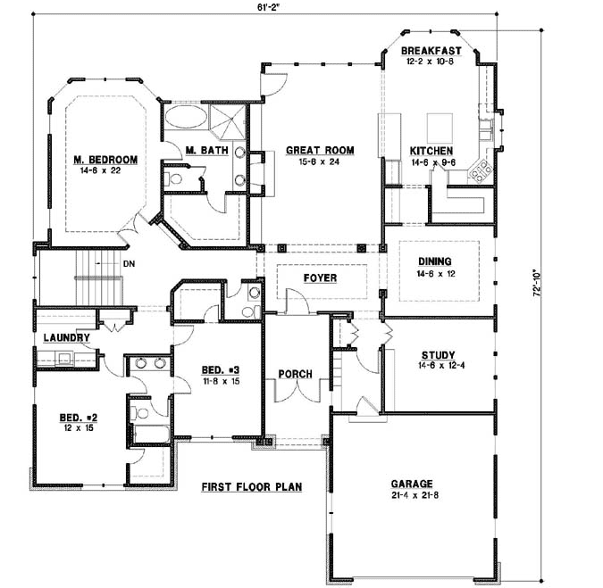 Main Floor Plan: 21-1011